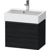 Duravit D-Neo wastafelonderkast 58.4x44x37.2cm 1 lade met softclose Eiken (zwart) Mat SW640516