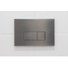 QeramiQ Push metal Bedieningsplaat Gunmetal met rechthoek dualflush frontbediening voor Geberit UP320 inbouwreservoir SW706199