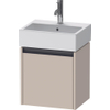 Duravit Ketho 2 wastafelonderbouwkast met 1 deur 43.4x33.8x44cm links, met greep antraciet taupe supermat SW773121