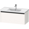 Duravit Ketho 2 wastafelonderbouwkast met 1 lade 98.4x45.5x44cm met greep antraciet wit supermat SW772227