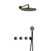 Hotbath Cobber IBS70 Regendoucheset inbouw - 38.5cm wandarm - 30cm ronde hoofddouche - 3 standen handdouche - verouderd ijzer SW677624