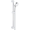 GROHE New Tempesta Cosmopolitan 100 Glijstangset - 60cm - ronde handdouche - 4 straalsoorten - gladde doucheslang - chroom/wit SW108131