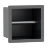 Fortifura Calvi Toiletrolhouder - inbouw - 17.3x17.3x15.3cm - Geborsteld Gunmetal PVD TWEEDEKANS OUT13682