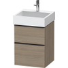 Duravit D-Neo wastafelonderkast 48.4x62.5x44.2cm 2 lades Eiken (terra) Mat SW640960