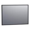 BRAUER Onyx spiegel - 100x70cm - rechthoekig - zwart geborsteld frame SW228063
