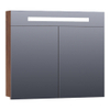 BRAUER Promise spiegelkast - 80x70x15cm - met directe verlichting - 2 enkelzijdige spiegeldeuren - Forest Cacao SW371652