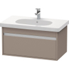 Duravit Ketho Wastafelonderkast 80x45.5x41cm 1 lade Standaard greep met softclose spaanplaat Basalt Mat 0300532