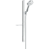 Hansgrohe Raindance Select S Unica Doucheset - glijstang - raindance select S 120 3jet handdouche - zeepschaal - 90cm - doucheslang 160cm - wit/chroom SW157204