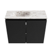 MONDIAZ TURE-DLUX 60cm toiletmeubel Urban. EDEN wastafel Glace positie links. Met 1 kraangat. SW1103126
