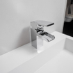 Wiesbaden Rombo wastafelkraan waterval met clickwaste chroom SW10593