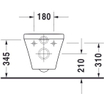 Duravit DuraStyle wandclosetset diepspoel spoelrandloos 37x54cm met softclose closetzitting Wondergliss wit SW358499