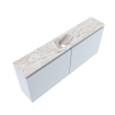 MONDIAZ TURE-DLUX 120cm toiletmeubel Clay. EDEN wastafel Glace positie midden. Zonder kraangat. SW1103289