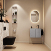MONDIAZ TURE-DLUX 60cm toiletmeubel Plata. EDEN wastafel Glace positie midden. Met 1 kraangat. SW1103455