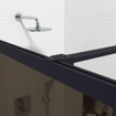 Saniclass Bellini Inloopdouche - 80x200cm - veiligheidsglas - rook glas - mat zwarte lijst rondom - anti kalk SW491672