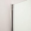 Crosswater Kai badwand 70x138cm 1 wand 6mm helder veiligheidsglas draaibaar aluminium zilver SW487327