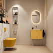 MONDIAZ TURE-DLUX 60cm toiletmeubel Ocher. EDEN wastafel Glace positie midden. Zonder kraangat. SW1103380