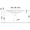 Duravit Durastyle wastafel 120x48cm 1 kraangat met overloop wit SW54153