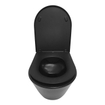 Wiesbaden Stereo toiletset rimless inclusief UP320 toiletreservoir met softclose zitting met bedieningsplaat mat zwart SW487355