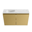 MONDIAZ TURE-DLUX 80cm toiletmeubel Oro. EDEN wastafel Opalo positie links. Met 1 kraangat. SW1104431