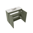 MONDIAZ TURE-DLUX 60cm toiletmeubel Army. EDEN wastafel Ostra positie midden. Met 1 kraangat. SW1104695