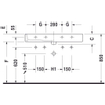 Duravit Vero wastafel 120x47cm 2 krgt met overloop gesl. wit 0293351