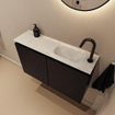 MONDIAZ TURE-DLUX 80cm toiletmeubel Urban. EDEN wastafel Opalo positie rechts. Met 1 kraangat. SW1104172