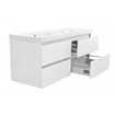 Wiesbaden Vision onderkast met 4 laden 2 uitsparingen 120 x 46 cm glans wit SW95810