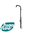FugaFlow Douchepaneel - RVS 316 - handdouche - wandmodel - mat zwart SW890154