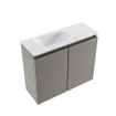 MONDIAZ TURE-DLUX 60cm toiletmeubel Smoke. EDEN wastafel Opalo positie links. Zonder kraangat. SW1104558