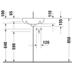 Duravit ME by Starck hoekfontein 1 kraangat met overloop 43.5x38cm mat wit 722433200 SW297049