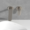Villeroy & Boch Antao 2-gats eengreeps wandmengkraan - zonder Push-Open afvoergarnituur - Matt Brushed Nickel (RVS) SW974179