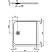 Ideal Standard Ultraflat Solid douchebak vierkant 90x90x3cm betongrijs SW97383