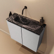 MONDIAZ TURE-DLUX 60cm toiletmeubel Plata. EDEN wastafel Lava positie links. Zonder kraangat. SW1103998