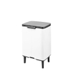 Brabantia Bo Hi Afvalemmer - 12 liter - kunststof binnenemmer - wit SW1117400