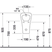 Duravit DuraStyle urinoir spoelrandloos met sproeikop met achterinlaat met vlieg met wondergliss wit SW54243