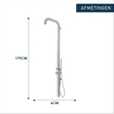 FugaFlow Douchepaneel - RVS 316 - handdouche - wandmodel - geborsteld RVS SW890155