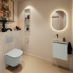 MONDIAZ TURE-DLUX 40cm toiletmeubel Greey. EDEN wastafel Opalo positie links. Zonder kraangat. SW1104363