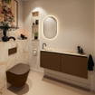 MONDIAZ TURE-DLUX 120cm toiletmeubel Rust. EDEN wastafel Frappe positie links. Met 1 kraangat. SW1102992