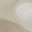 Villeroy en Boch O.novo wastafel 60x49cm met overloop 1 kraangat ceramic+ wit 0124127