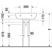 Duravit D-code wastafel 55 cm wit 0315103