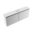 MONDIAZ TURE-DLUX 120cm toiletmeubel Plata. EDEN wastafel Opalo positie midden. Met 1 kraangat. SW1104515