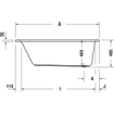 Duravit D-Neo bad 150x75x48.5cm 125liter Wit Hoogglans SW640377