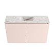 MONDIAZ TURE-DLUX 80cm toiletmeubel Rosee. EDEN wastafel Glace positie midden. Zonder kraangat. SW1103513
