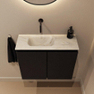 MONDIAZ TURE-DLUX 60cm toiletmeubel Urban. EDEN wastafel Ostra positie links. Zonder kraangat. SW1104686