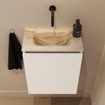 MONDIAZ TURE-DLUX 40cm toiletmeubel Talc. EDEN wastafel Frappe positie midden. Zonder kraangat. SW1102581