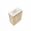 MONDIAZ TURE-DLUX 40cm toiletmeubel Washed Oak. EDEN wastafel Frappe positie links. Zonder kraangat. SW1103070