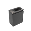 MONDIAZ TURE-DLUX 40cm toiletmeubel Dark Grey. EDEN wastafel Lava positie rechts. Met 1 kraangat. SW1103782