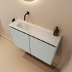 MONDIAZ TURE-DLUX 80cm toiletmeubel Greey. EDEN wastafel Opalo positie links. Zonder kraangat. SW1104365
