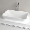 Villeroy & Boch Venticello semi inbouw opzetwastafel zonder kraangat 55x36cm met overloop ceramic + wit 1025159