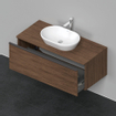 Duravit D-Neo wastafelonderkast 120x45.9x55cm 1 lade Noten (donker) Mat SW641257